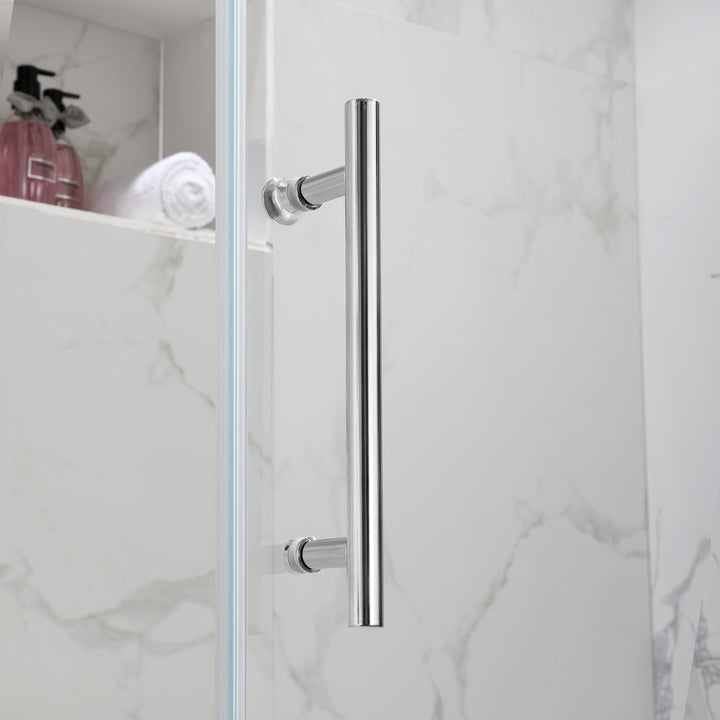 Modland 60x76 Single Sliding Frameless Clear Glass Shower Door - Modland