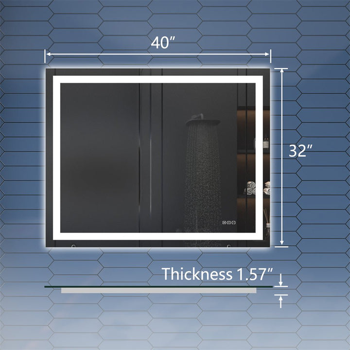 Apex 40" W x 32" H LED Bathroom Mirrors for Modern Homes - Modland