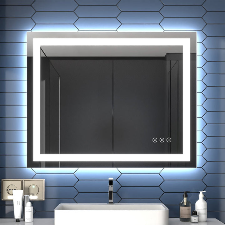 Apex 40" W x 32" H LED Bathroom Mirrors for Modern Homes - Modland