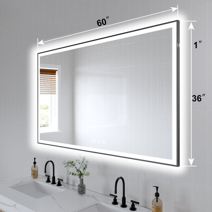 60"x36" Frameless Vanity Mirror for a Sleek Bathroom - Modland