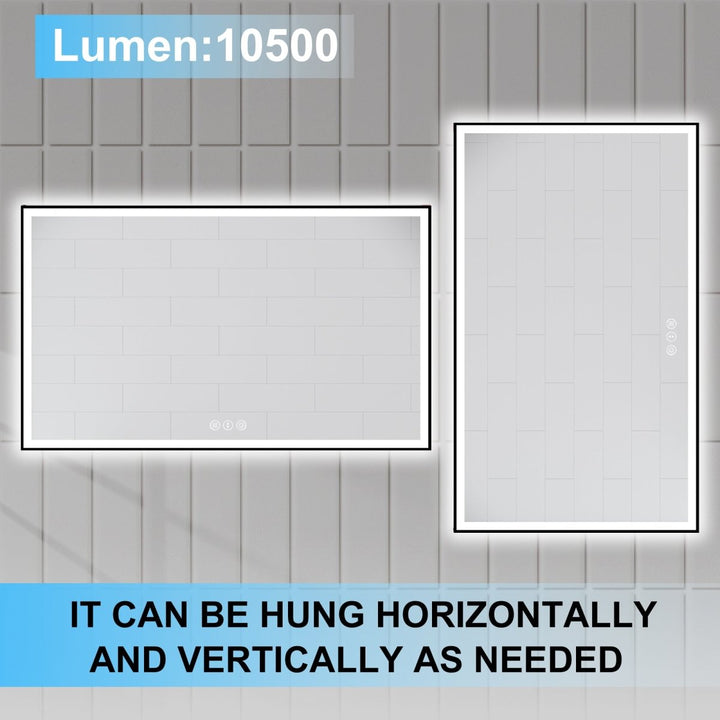 60"x36" Frameless Vanity Mirror for a Sleek Bathroom - Modland