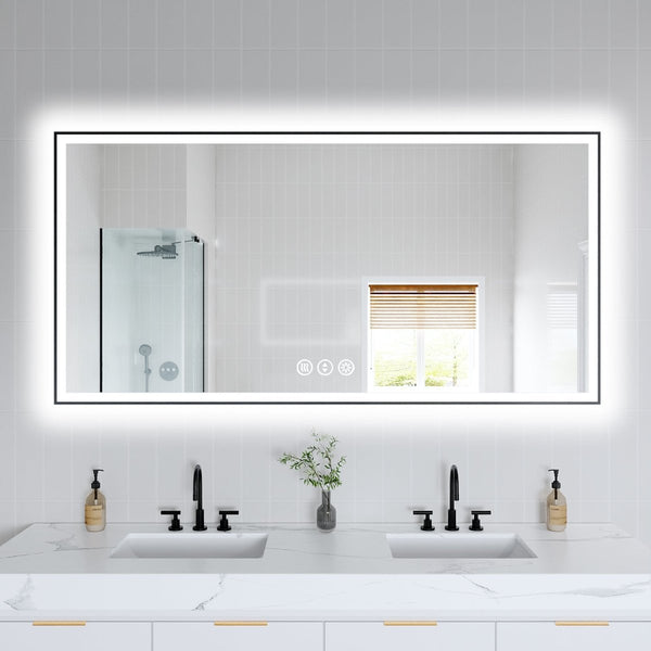 72"x36" Vanity Mirror with Built-in LED Lighting for Bathrooms - Modland