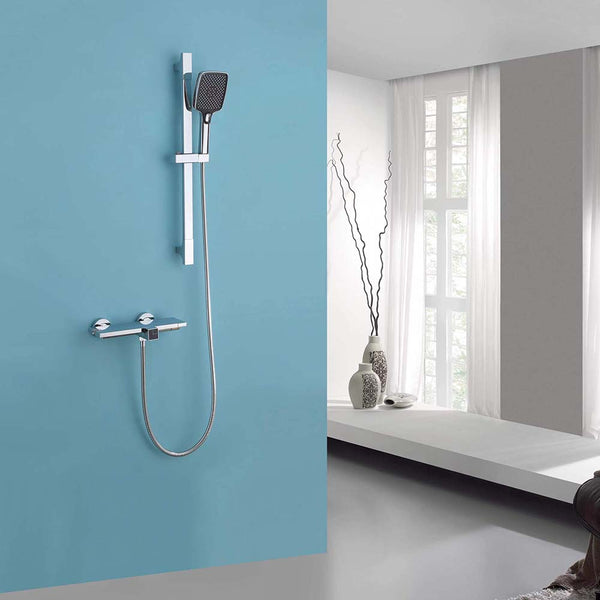 Bathroom chrome shower with handheld