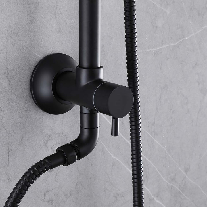 Black shower system mixer valve