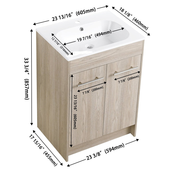 Modland 24 Inch Freestanding Bathroom Vanity - Modland