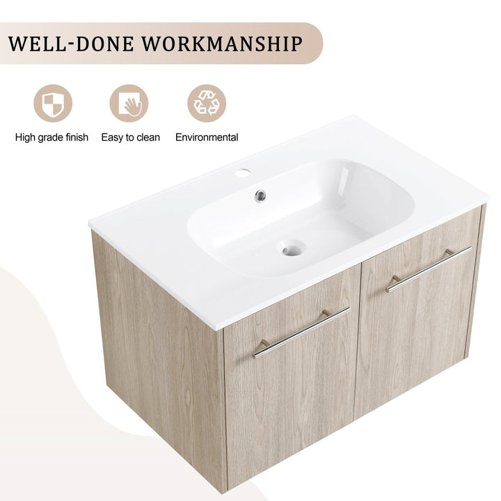 Modland 30 Inch Wall Mounted Bathroom Vanity - Modland