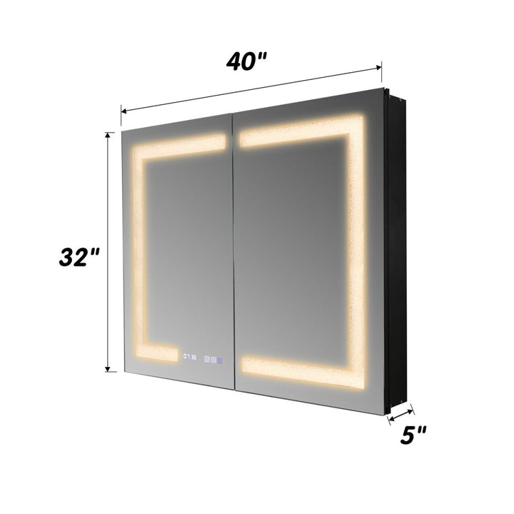 40“W x 32”H Lighted Medicine Cabinet with Crystal Light Strip - Modland