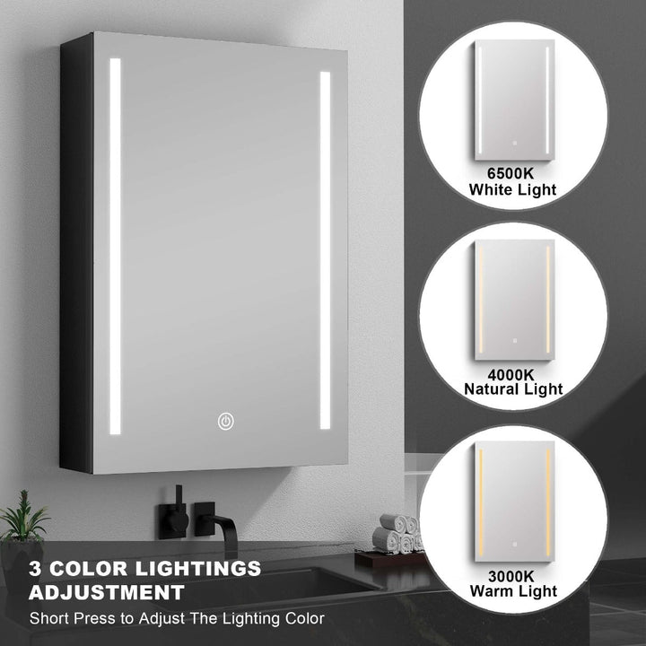 60"  x 30"  LED Bathroom Medicine Cabinet Double Door Lighted - Modland