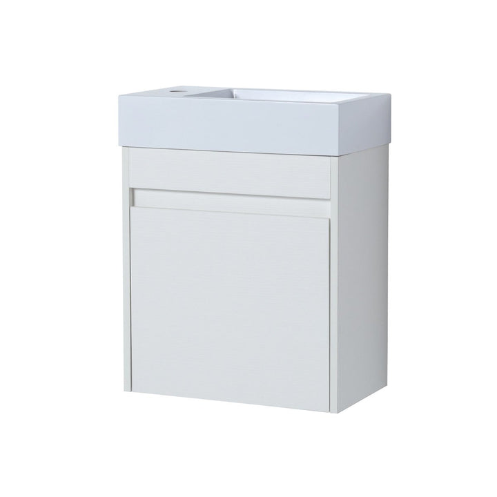 Floating wall mounted bathroom vanity white