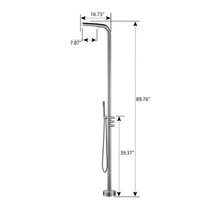 Rainfall Bliss Freestanding Shower with Hand Shower - Modland