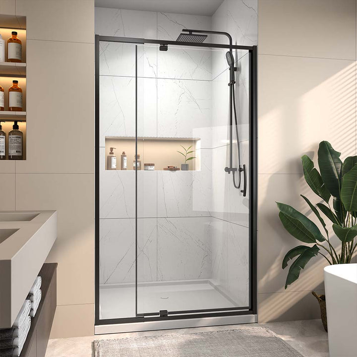 Glass black shower door