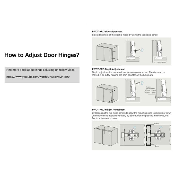 how to adjust bathroom vanity door hinges