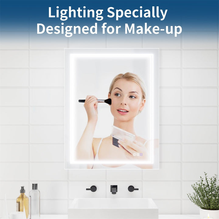 Illuminated makeup mirror