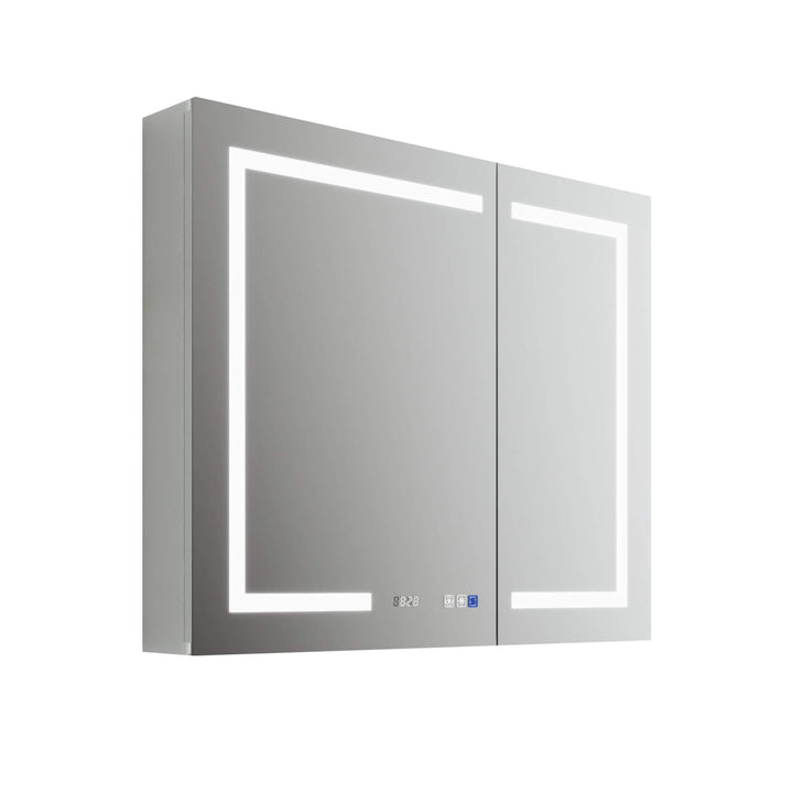 Installation guide for LED bathroom mirror with recessed and surface mount options