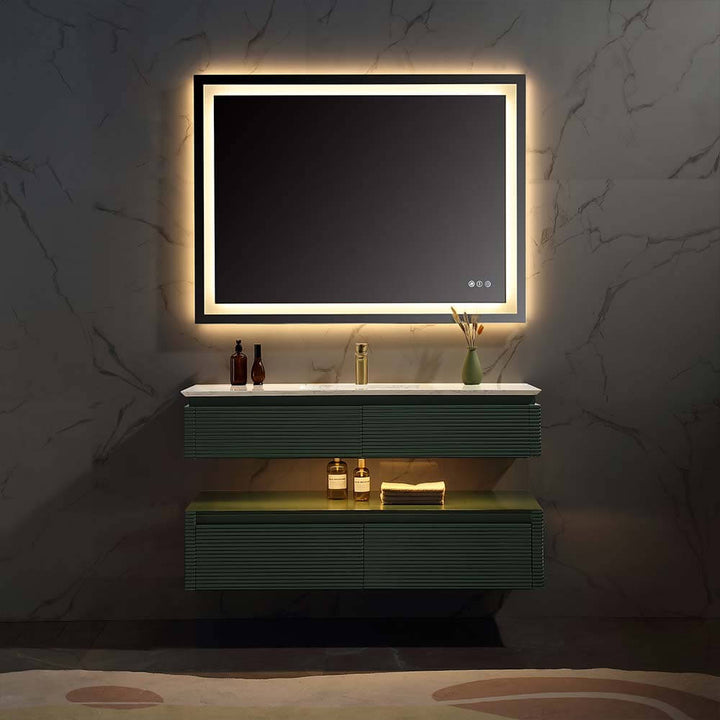 Led bathroom vanity with single sink