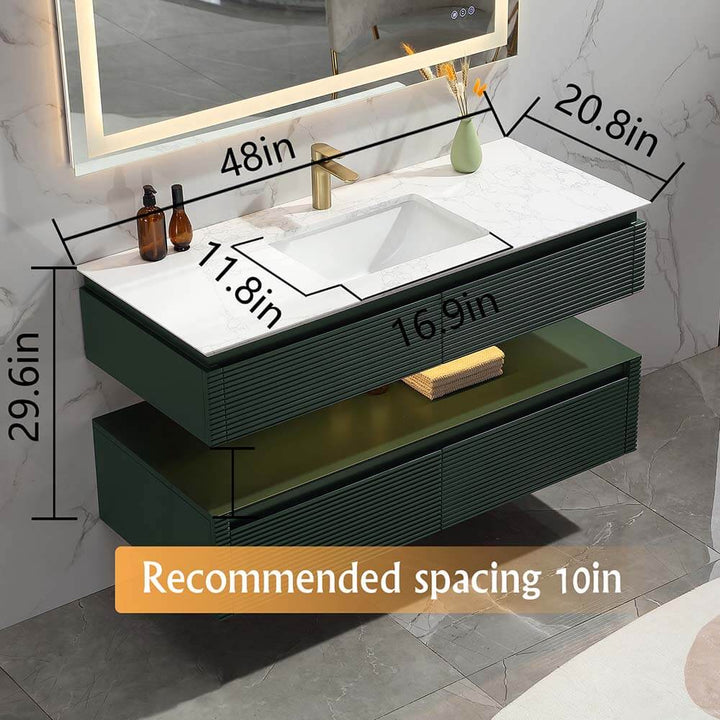 Led floating bathroom vanity dimensions drawing single sink