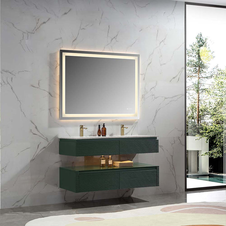 Led floating bathroom vanity main image