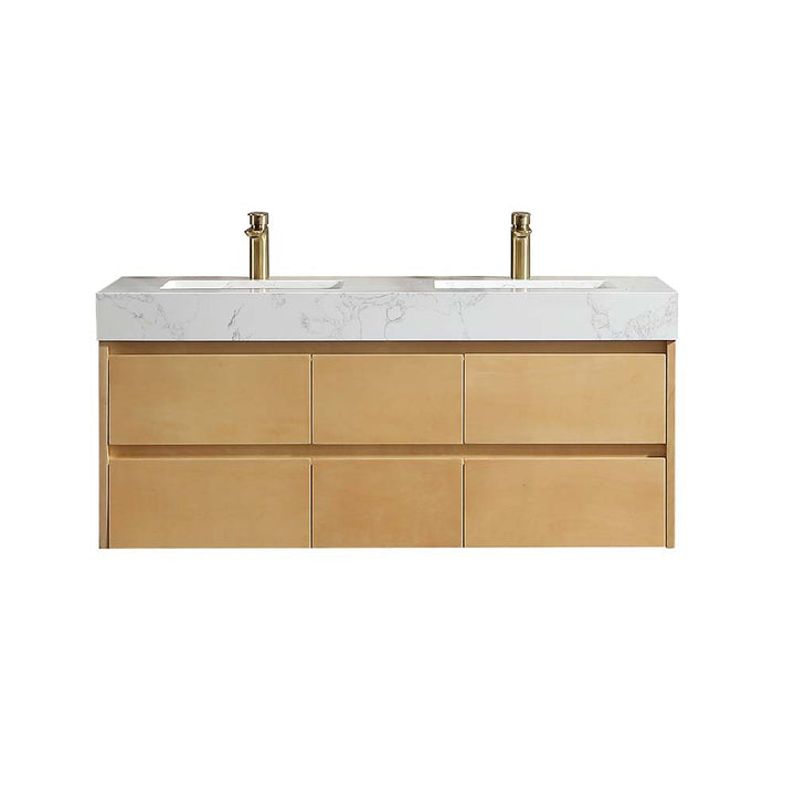 Led floating bathroom vanity wooden 48x21 white background