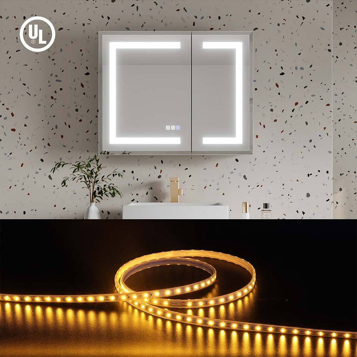 Led medicine cabinet light strips illumination