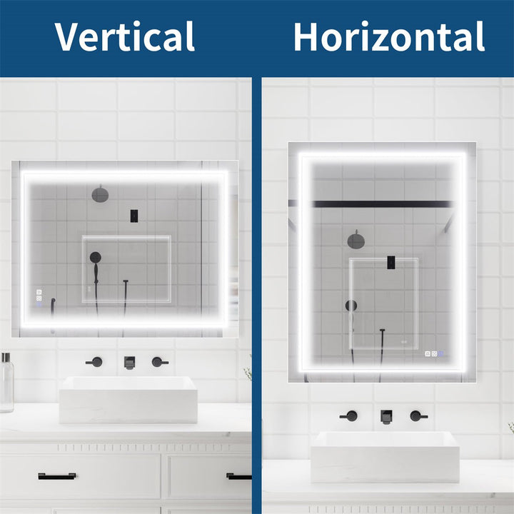  LED mirror flexible mounting options