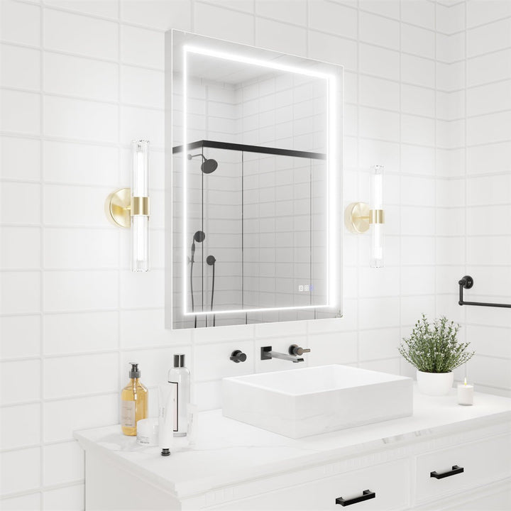  Led mirror in modern bathroom setting