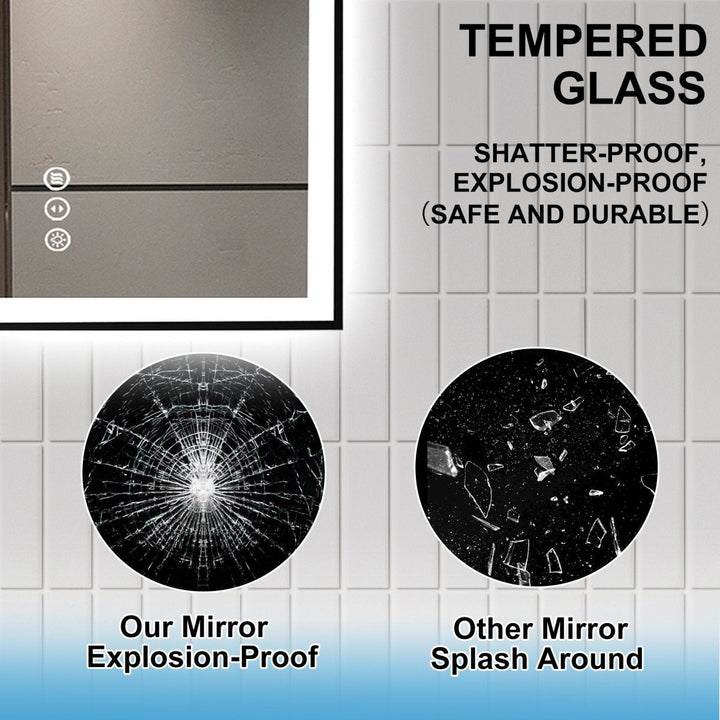  Led mirror tempered glass shatterproof explosion proof