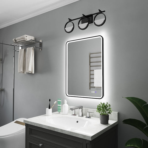 Lumina 24" W x 32" H Illuminated Backlit Bathroom Mirror with Adjustable Settings - Modland