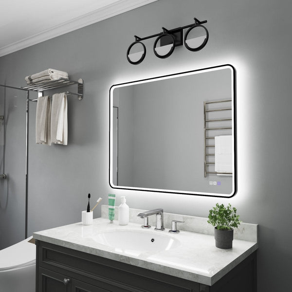 Lumina 40" W x 32" H LED Lighted Bathroom Mirror High Illuminate - Modland