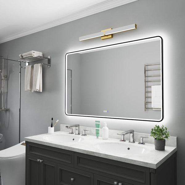 Lumina 55" W x 36" H LED Lighted Bathroom Mirror with Rounded Corners - Modland