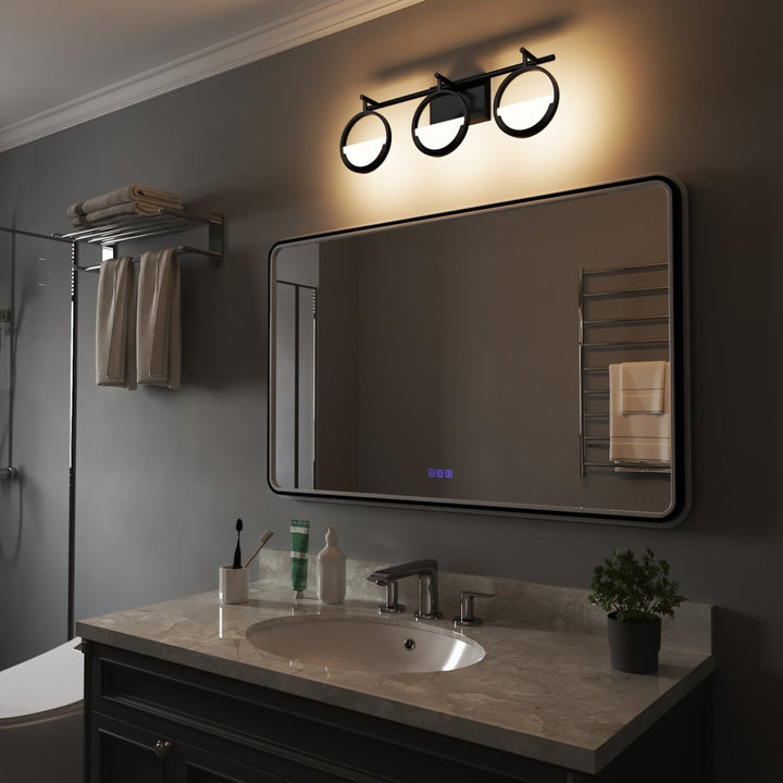 Lumina 55" W x 36" H LED Bathroom Mirror Inner & Outer Lighting - Modland