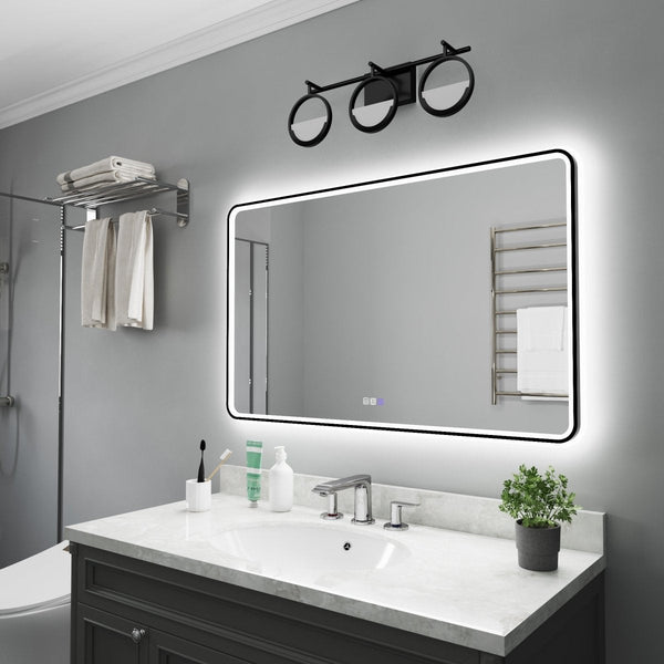 Lumina 55" W x 36" H LED Bathroom Mirror Inner & Outer Lighting - Modland