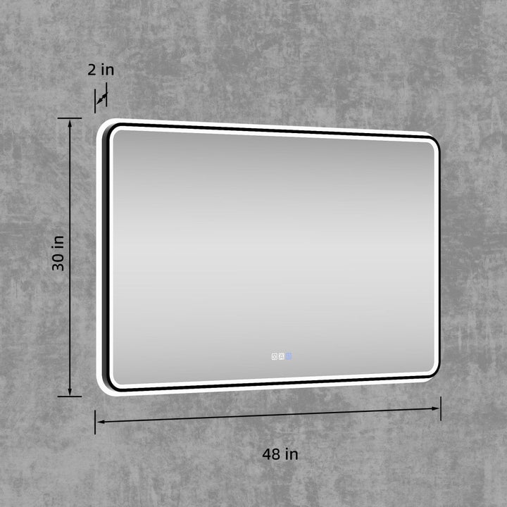 Lumina 55" W x 36" H LED Bathroom Mirror Inner & Outer Lighting - Modland