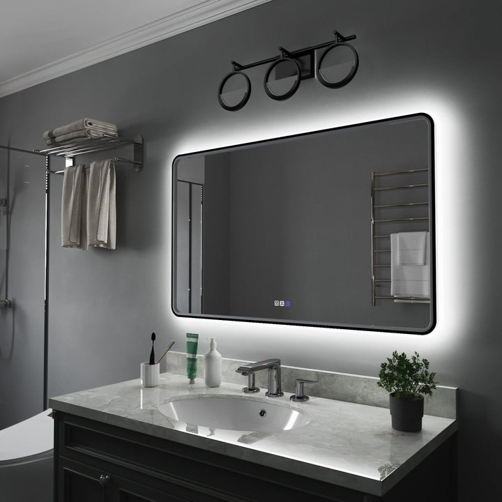 Lumina 55" W x 36" H LED Bathroom Mirror Inner & Outer Lighting - Modland