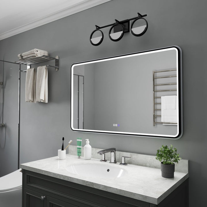 Lumina 55" W x 36" H LED Bathroom Mirror Inner & Outer Lighting - Modland