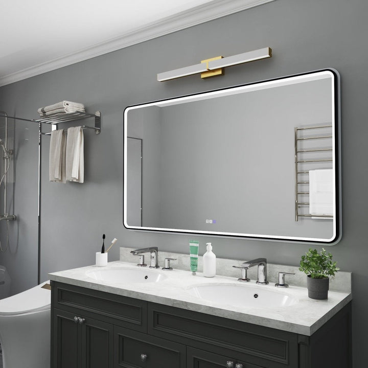 Lumina 60" W x 36" H LED Lighted Bathroom Mirror with Rounded Corners - Modland