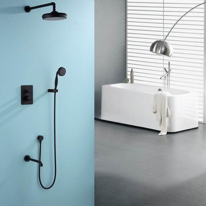 matte black shower system