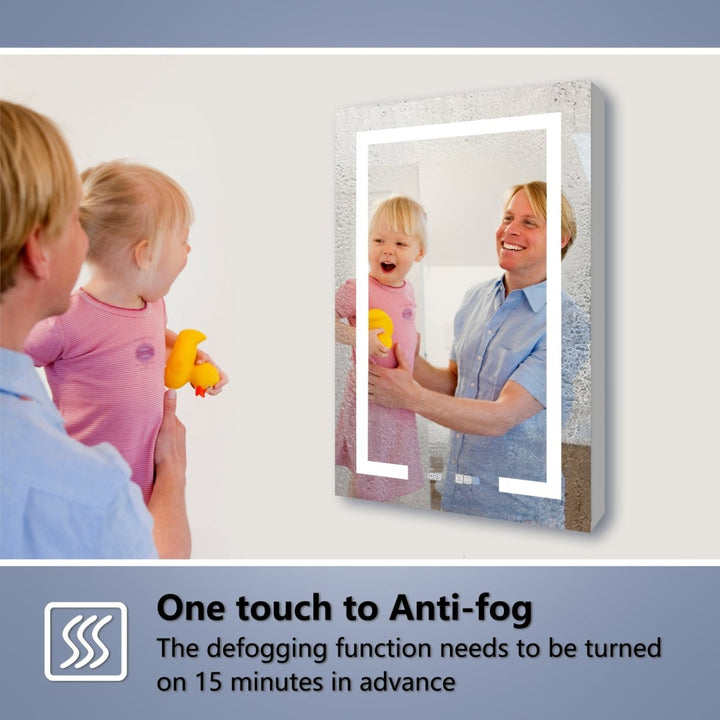 Medicine cabinet with anti fog function