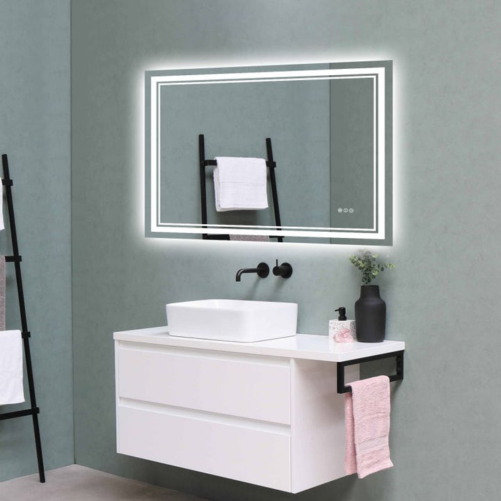 Odele 48x36 Medium Frameless Anti-Fog Wall-Mount Vanity Mirror - Modland