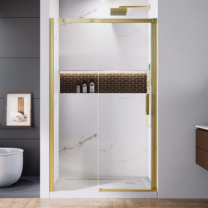 Model number gold shower door