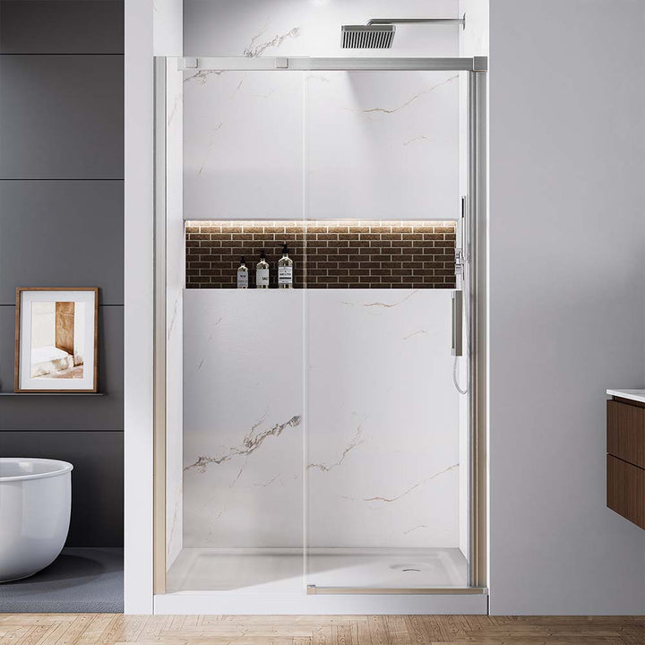 Model number polished nickel shower door