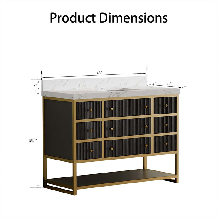 modern 48 inch double sink vanity dimensions