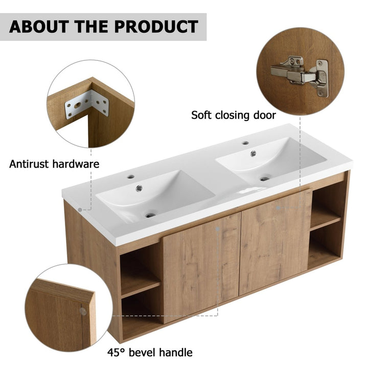 Modern vanity hardware details