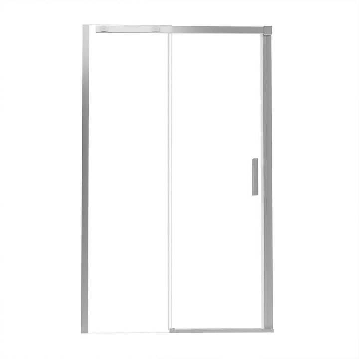 Polished nickel frame shower door