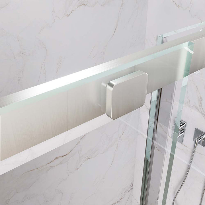 Polished nickel shower door roller