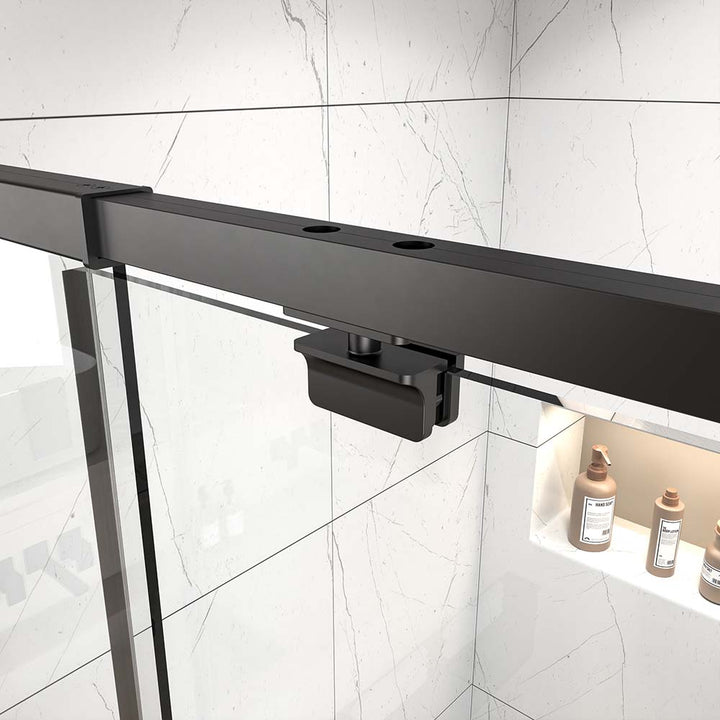 Precision black shower door hardware