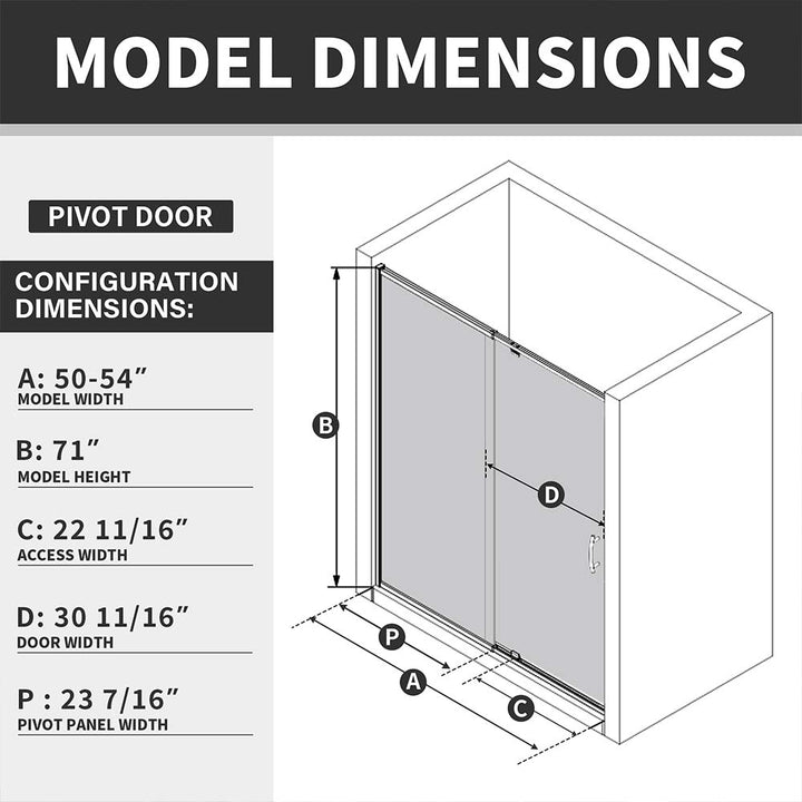 shower door size