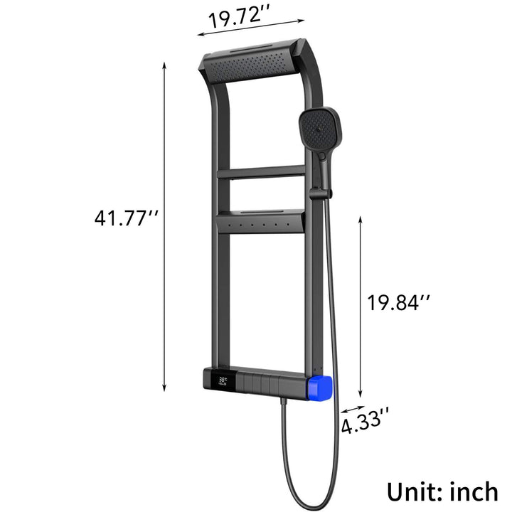 Shower system dimensions inches