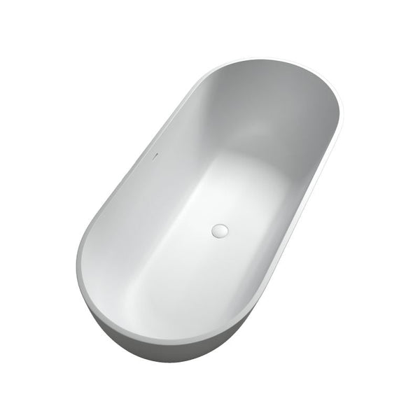 Modland 59"x29" Matte White Solid Surface Freestanding Bathtub - Modland