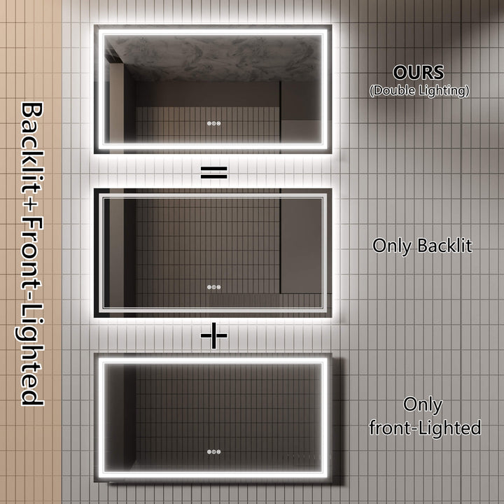 vanity mirror double lighting comparison