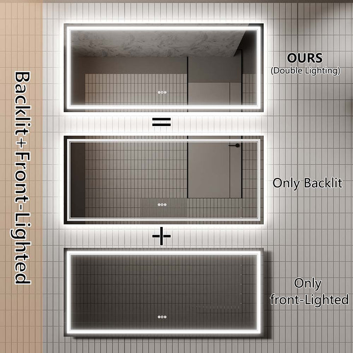 vanity mirror double lighting comparison